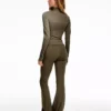 Technical Flared Trousers with Turn-Up Waist – Pants