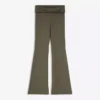 Technical Flared Trousers with Turn-Up Waist – Pants