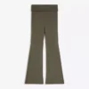 Technical Flared Trousers with Turn-Up Waist – Pants
