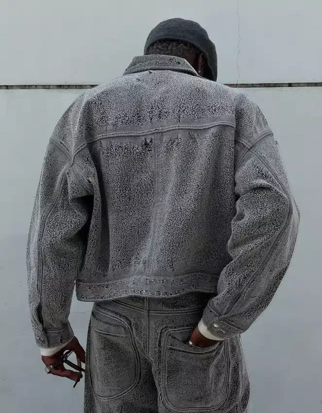 Textured Baggy Jeans Textured Baggy Jeans