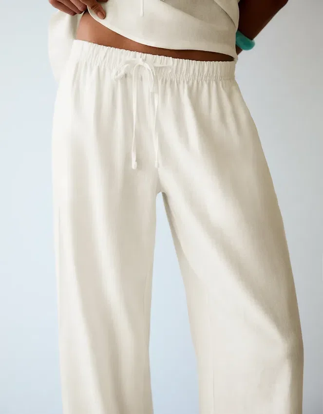 Trousers with Elastic Waistband – Pants – Women Trousers with Elastic Waistband – Pants – Women