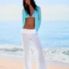 Trousers with Fold-Over Waist – Pants Trousers with Fold-Over Waist – Pants