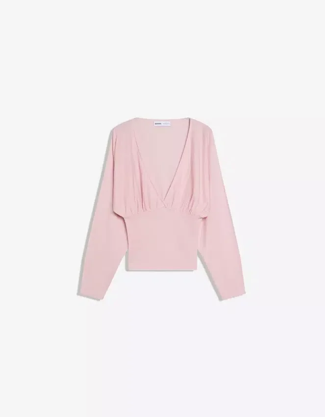 V-Neck Sweater with Sash V-Neck Sweater with Sash