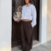 Voluminous Double Fabric Trousers Voluminous Double Fabric Trousers