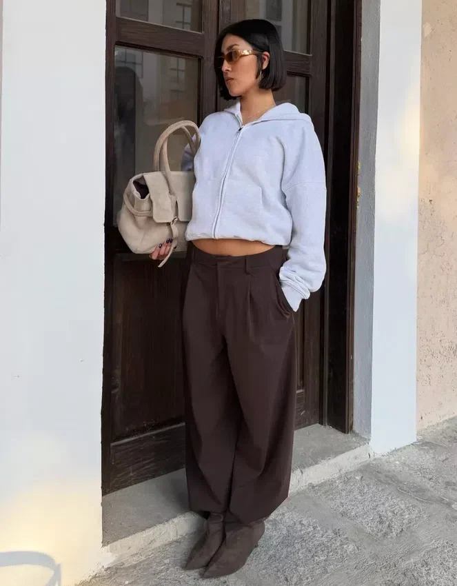 Voluminous Double Fabric Trousers Voluminous Double Fabric Trousers