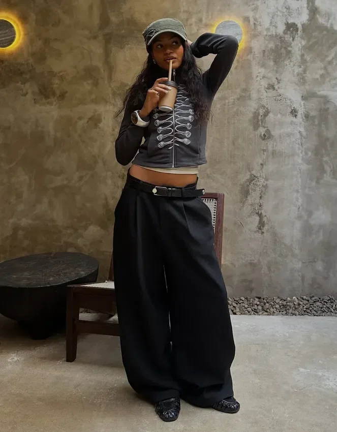 Voluminous Double Fabric Trousers Voluminous Double Fabric Trousers