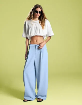 Voluminous Double Fabric Trousers