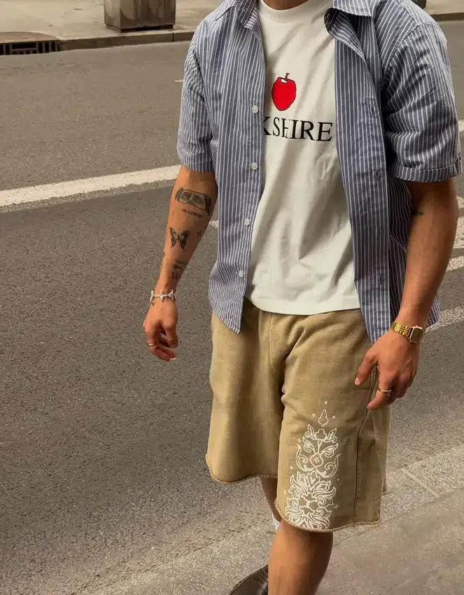 Washed Effect Bermuda Shorts Aries X Bershka Washed Effect Bermuda Shorts Aries X Bershka