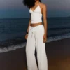 Wide-Leg Trousers with Elasticated Waist Wide-Leg Trousers with Elasticated Waist