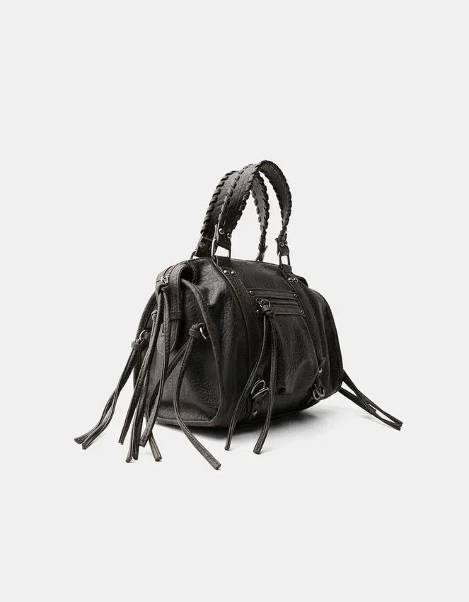 Worn-Effect Bowling Bag with Straps – Bags and Coin Purses Worn-Effect Bowling Bag with Straps – Bags and Coin Purses